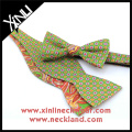 Wholesale Men's Custom Print Pure Silk Self Tie Bow Ties for Men